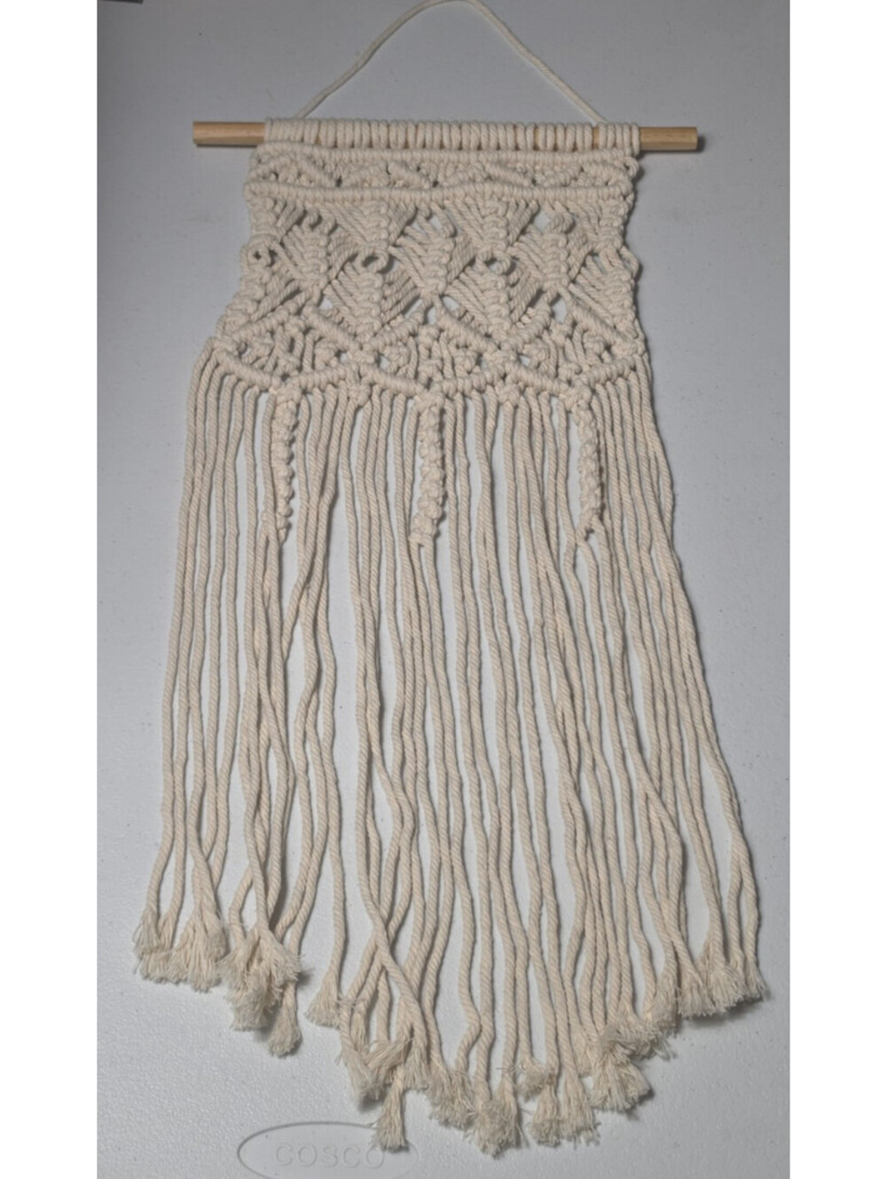 Boho Chic Macrame Woven Wall Hanging Tapestry Bohemian Art Home Decor 33" x 13"